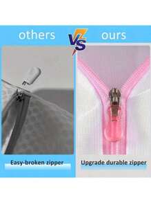 5pcs Woven Mesh Laundry Bags Set, Multipurpose Rectangular Zipper Closure, Durable Garment Care For Fine Fabrics & Sweaters, No Power Needed, Easy To Use & Reusable Travel Organizer