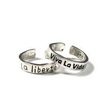 Anillo personalizado minimalista y creativo "Viva La Vida", joya única para mujer, anillo casual y sencillo unisex para uso diario, accesorio de joyería ajustable