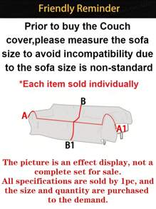 1PC All-Season Non-Slip Sofa Cover - Fit For Single, Double, Triple & Quad Sofas, Machine Washable, Modern Design Home Decor