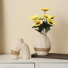 1/3 piezas Juego de jarrones de cerámica vintage rústica en beige - Perfecto para cañas, ideal para bodas y decoración del hogar, adecuado para sala de estar, dormitorio y decoración central de mesa de café, decoración de habitación, jarrón de flores, jarrón de vidrio