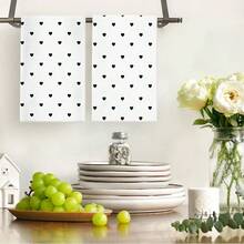 Asciugamani, Asciugamani decorativi per San Valentino a forma di cuore, Stile versatile, Strofinacci, Panni per la pulizia, Asciugamani, Fazzoletti, Asciugamani decorativi, Perfetti accenti per cucina e sala da pranzo, Adatti per cucina, sala da pranzo, hotel, feste