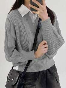 2025 Autumn/Winter Classic Versatile Long Sleeve Pullover Sweater