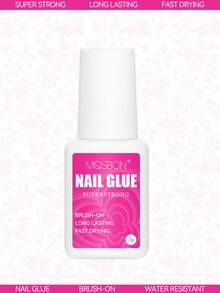 Super Strong Nail Glue,7g 3 In 1 Nail Bond For Acrylic Nails,Long Lasting Nail Glue For Press On Nails,Professional Nail Tip Glue Nail Tech Supplies Adhesive Press On Nail Glue For Nail Tips - Pink - View 7