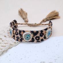 1 buc brățară norocoasă țesută manual cu ochi de demon, potrivită pentru familie, prieteni, cadouri de sărbători și purtare zilnică