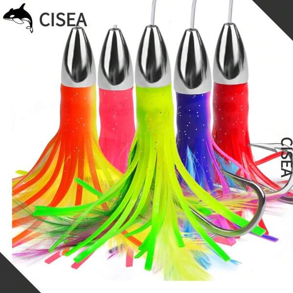 CISEA CISEA F275 Fishing Lure Squid Lure For Fishing Hard Bait Jip Head 15cm 48g