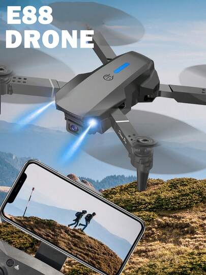 E88, Drone, Aéreo de Alta Definición, Cámara Dual, Altura Fija, Quadricóptero, Aeronave Controlada por Control Remoto