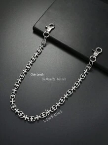 Cadena corporal de hombre con cruz gótica, accesorio de moda hip hop para cadena de bolsillo de pantalones