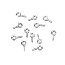 200pcs/Lot Small Tiny Mini Eye Pins Eyepins Hooks Eyelets Screw Threaded Clasps Hook For DIY Jewelry Making Findings Accessories