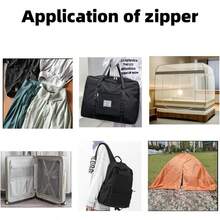 1 Roll 3# Nylon Coil Zipper, 196.85 Inch/393.7 Inch Continuous Nylon Coil Zipper With 10/20 PCS Silver Zipper Sliders