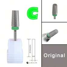 1 件装锋利指甲钻头大号原色梯形锥形筒钨钢硬质合金铣刀头修甲修脚美甲工具 - 彩色 - 查看 7