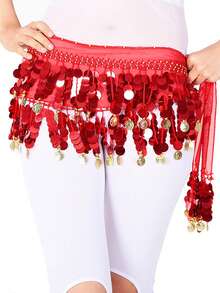 肚皮舞亮片腰链硬币腰巾舞蹈表演服装臀巾