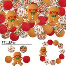 5/25pcs Silicone Bead Waffle Grid Element Silicone Beads, Gingerbread Man Cookie Silicone Beads, Suitable For Jewelry Decoration Beads, Earrings, Necklaces, Bags, Pens, Phone Chains, Makeup Brushes, Keychains And Other DIY Sets, Suitable For Mother's Day, Father's Day, Holiday, Birthday Gifts - Waffle Series - View 15