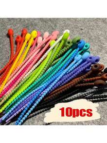 10/15/20/30/50 件 120 毫米硅胶线整理套随机颜色硅胶线收纳盒耳机线绕线器套件，生日/复活节/总统日/男朋友/女朋友的礼物