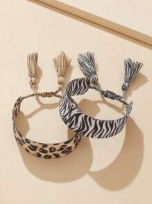 1 Stück Armband mit Leopardenmuster, Boho Armband für Frauen