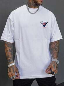 Plus Size Men's Round Neck Short Sleeve T-Shirts, Casual Everyday Tops