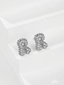 1 对泡泡首字母耳钉精致泡泡方晶锆石 26 个字母 A-Z 个性化名字耳钉情人节珠宝生日礼物适合女士和女孩 - 耳環 - 查看 43