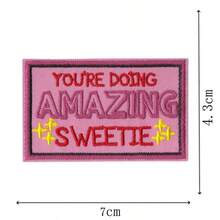 你做得太棒了，宝贝！嬉皮朋克摇滚卡通冒险趣味酷炫缝制贴片刺绣DIY服装配饰贴花贴片，适用于夹克、鞋子、包包