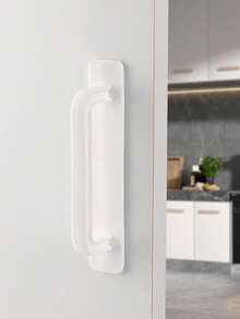 1 Piece Of No-Drilling Door And Window Handles For Sliding Doors, Glass Door Handles For Wardrobes, Drawers And Cabinet Doors, Easy To Install And See Through Handles.