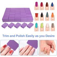 50/20/10 件黑色高密度泡沫块，粒度为 180/100，迷你方形化妆海绵缓冲器，用于美甲造型、抛光和平滑，适合家庭和美容院使用