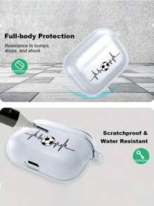 Funda para auriculares de fútbol para iPhone - Adecuada para Airpods 1/2, funda protectora y compatible con Airpods 3/Pro/Pro2 - Regalo perfecto para la novia/novio