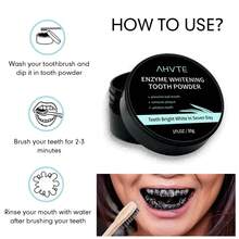 30克活性炭牙齿美白粉，黑色竹炭牙膏，有效去除茶渍、咖啡渍、酒精渍和烟渍，让您拥有更健康、更洁白的笑容 - 黑色 - 查看 7