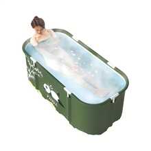 Premium Portable Bathtub - Extra Wide Foldable Design For Comfortable Couples Soaking - Dark Green - View 5