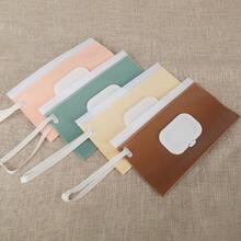 2 件婴儿便携式尿布袋、纸巾袋、婴儿湿巾分配器、可再填充湿巾架、可重复使用湿巾袋 - 彩色 - 查看 7