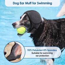 宠物防噪音耳罩，耐用的狗头套头饰适合所有犬种（贵宾犬/金毛猎犬/柴犬等） - 狗洗澡抗焦虑防惊吓游泳装备，雷雨/烟花/户外探险耳罩，速干透气可调节，温暖，厚实，冬季户外耳罩 - 彩色 - 查看 10