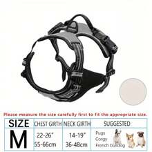 Arnés para perros, arnés para mascotas sin tirón con 2 clips para correa, chaleco acolchado suave ajustable para perros, chaleco reflectante Oxford sin ahogo con asa de control fácil para perros grandes - El chaleco y la cuerda no son un conjunto y deben comprarse por separado