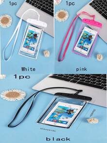 3/2/1 Pcs Waterproof Phone Case, PVC Transparent Luminous Waterproof Phone Pouch, Casual Waterproof Phone Bag, Suitable For Swimming, Rafting, Vacation, Beach, Sports, School Supplies, Indoor Swimming In Autumn/Winter, Travel Essential, Holiday Sports Bag, Suitable For Sports & Fitness, Large Capacity Travel Bag, Unisex, Suitable For Vacation, Swimming, Beach - Multicolor - View 17