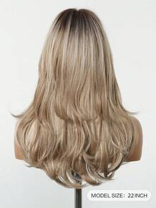 22-Inch Medium To Long Curly Hair WHIMSICAL Long Wavy Mix Brown Highlight Wigs Natural Heat Resistant Hair Synthetic Wig For Women Suitable For Daily Use, Gatherings, And Commuting