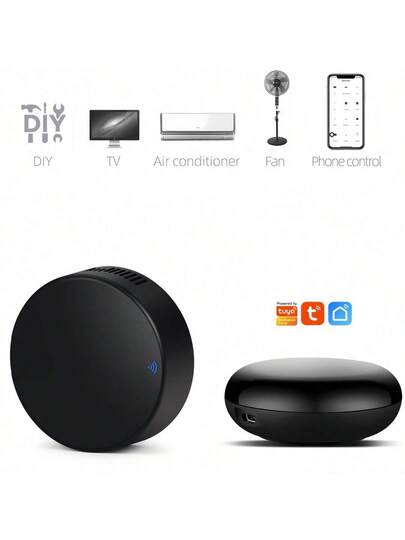 WLAN Alexa التحكم عن بُعد أجهزة الحياة الذكية ، محور التحكم بالأشعة تحت الحمراء ، تحكم عن طريق الصوت وعبر تطبيق Smart Life/Tuya ، متوافق مع Echo Home ، لا توجد بطارية مطلوبة | مقاس: حجم واحد