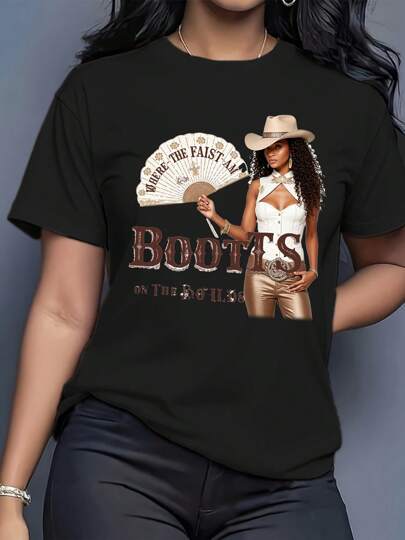 Women's Western Outfit: Cowboy Hat, Corset Top & Gold Pants Set - Stylish Cowgirl Costume With Embroidered Details, Festival Outfit, Party Dress, Halloween Costume, Cosplay Apparel For Women.Suitable For Women's Wear