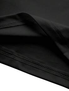 Made In Japan, Spring/Summer Cotton, Round Neck, Loose Fit, Versatile, Simple, English Print Short-Sleeve T-Shirt - Black - View 5