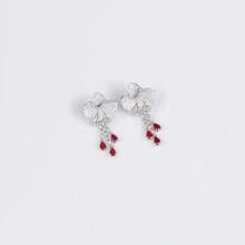 3pcs Silver Tone Elegant Floral Shaped Earrings & Necklace Jewelry Set, Suitable For Women's Daily, Festival, Party Wear, Gift (Multi-Color Available)