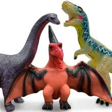 逼真的巨型恐龙玩具，适合儿童和幼儿，工艺装饰和儿童教育玩具，适合 3-5 岁儿童的恐龙玩具，适合恐龙爱好者的大型软恐龙玩具，霸王龙、腕龙、三角龙、翼龙、棘龙、迅猛龙 - 恐龙派对礼物，新年礼物，生日和圣诞节礼物