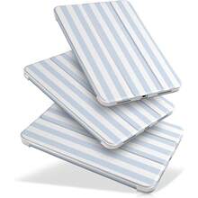 Simple Blue And White Stripes Pattern Tablet Protective Case,Compatible With Apple IPad 9.7/10.2/10.5/10.9/12.9/Pro/Mini,10th/11th Gen, Air 11inch, Compatible With Samsung Galaxy Tab S6 Lite 10.4 Inch,Soft Anti-Fall Protection,Smart Stand/Automatic Wake Up/Sleep - iPad 保護殼 條紋 - 查看 2