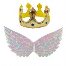 Rainbow Wings, Butterfly Wings, Crown Set For Halloween, Christmas, Cosplay, Angel, Fairy Wings, Party, Ball Performance Accessories, Colorful Angel Wings, Birthday Party, Unicorn Wings - Multicolor - View 13