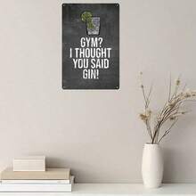 1 szt. Metalowy znak w stylu vintage, zabawny plakat z metalu, wielozadaniowa dekoracja z metalu z nadrukiem 2D, z wywierconymi otworami do łatwego zawieszenia, wystrój pokoju, wystrój domu, wystrój kuchni, wystrój biura, wystrój ogrodu, wystrój na zewnątrz, wystrój sypialni, wystrój salonu, wystrój kawiarni, wystrój restauracji, wystrój garażu, wystrój baru