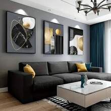 3pcs Vintage Frameless Abstract Decorative Wall Art Prints, Modern Geometric Pattern Posters, Suitable For Home Decor In Living Room, Bedroom, Study, Ideal Gift