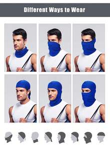 多件装男女通用多功能运动透气面罩，多功能围脖，拉法帽，适合户外徒步、日常骑行、摩托车