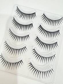 10 件韩国女团卡通湿妆自然逼真浓密锥形假睫毛 - 自然纖長款 - 查看 7