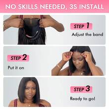 WOWANGEL Bob Wig Human Hair Glueless Wigs Human Hair Pre Plucked Pre Cut Yaki Straight Human Hair Wig 200% Density 5x5 HD Lace Front/Closure Wigs For Women 10-14 Inch - SNatural - View 5