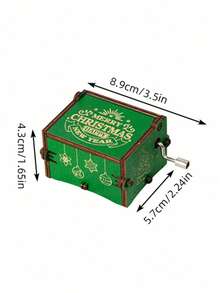 1 pieza Caja de música con cascabeles navideños, adorno de madera con campanas, decoración de Santa Claus viene a la ciudad, adecuado para Navidad, regalos festivos, decoración del hogar - Multicolor - Ver 12