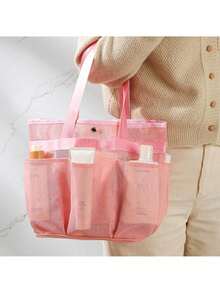 حقيبة تخزين للحمام، حقيبة تخزين لوازم الحمام، حقيبة محمولة للتنظيف والتنظيم في الحمام، سلة تخزين محمولة باليد