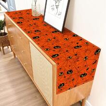 1 件万圣节树叶印花桌旗，适合节日、派对、生日、晚餐、厨房、餐厅、四季家居装饰 - 彩色 - 查看 8