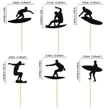 24 peças Topo de Bolo com Tema Náutico - Caveira, Leme, Pirata, 8 peças Prancha de Surfe, Bóia Salva-Vidas, Leme, Barco a Vela, Âncora, Decorações de Festa com Tema Náutico