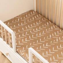 1 tấm ga trải giường cũi trẻ em, chất liệu mềm mại và thân thiện với da, phù hợp với trẻ sơ sinh, dễ giặt và không bị xê dịch, vừa với nệm cũi trẻ em tiêu chuẩn có kích thước 130*70cm - Nhiều màu - Xem 6