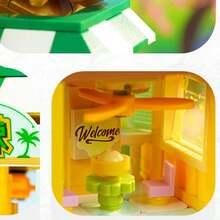 MINISO Colorful Southeast Asian Restaurant Building Block Set, Meticulously Recreating Exotic Ambiance, Hands-On Assembly, Create Your Own Culinary Paradise, Enjoy The Fun Of Building And Collecting, Suitable For Personal Collection Or Gift (1 Piece) - Multicolor - View 7