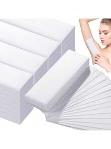 300/200/100/50pcs Non-Woven Fabric Waxing Strips, Beeswax Special Paper, Non-Woven Fabric Waxing Cotton Pads, Beeswax Paper, Waxing Cloth, Wax Paper - White - View 4